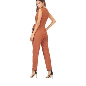 orange dressy jumpsuit